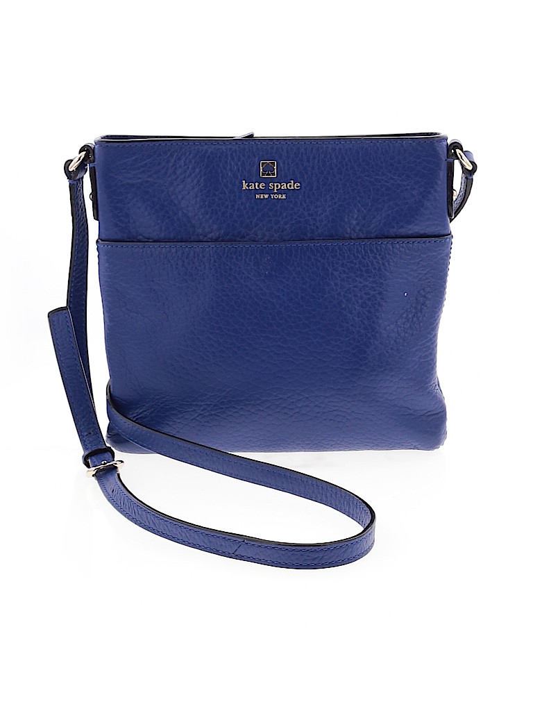 Kate Spade New York Solid Blue Leather Crossbody Bag One Size - 74% off ...