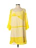Alice + Olivia 100% Silk Yellow Casual Dress Size XS - photo 1
