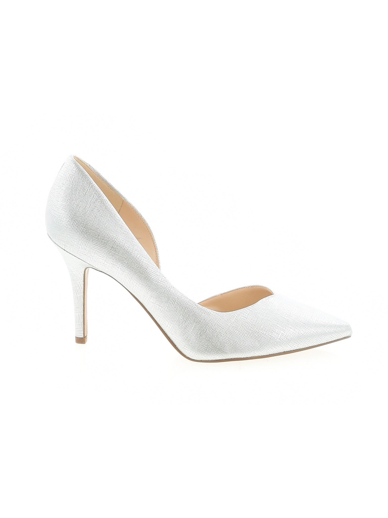 nine west silver evening shoes