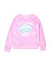 Justice 100% Cotton Graphic Pink Pullover Sweater Size 12 - photo 1