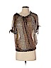 D&G Dolce & Gabbana Brown Short Sleeve Blouse Size EU (IT) 38 / US 2 - photo 1