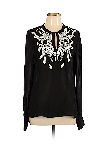 Prabal Gurung Long Sleeve Silk Top (view 1)