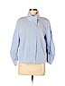 Armani Collezioni Blue Long Sleeve Blouse Size 8 - photo 1
