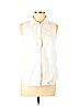 Helmut Lang 100% Cotton Ivory Sleeveless Button-Down Shirt Size L - photo 1