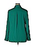 New York & Company 100% Polyester Teal Long Sleeve Button-Down Shirt Size XL - photo 2