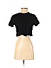Topshop 100% Cotton Black Short Sleeve T-Shirt Size 4 - photo 1