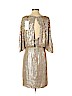 Jenny Packham 100% Silk Gold Cocktail Dress Size 6 - photo 2