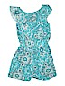 Justice 100% Rayon Print Blue Dress Size 14 - photo 2