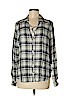 Paige 100% Rayon Gray Long Sleeve Button-Down Shirt Size M - photo 1