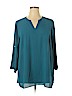 Karen Kane 100% Polyester Blue 3/4 Sleeve Blouse Size 1X - photo 1