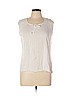 SONOMA life + style 100% Polyester Ivory Sleeveless Top Size L (petite) - photo 1
