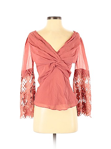 Catherine Malandrino Long Sleeve Silk Top (view 1)