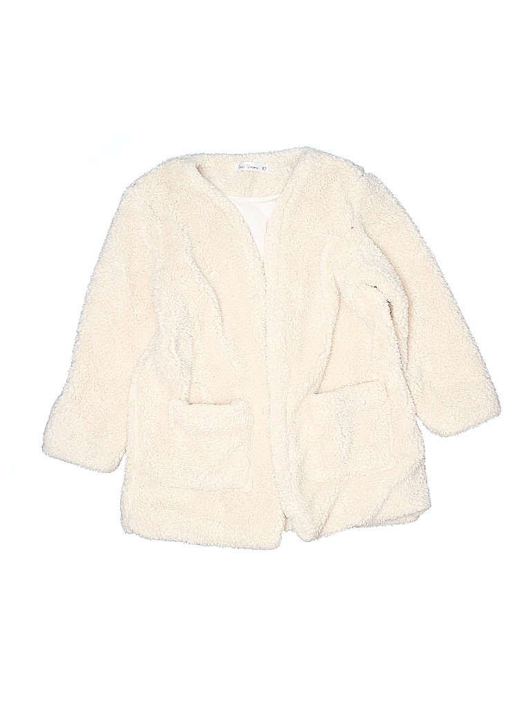 Assorted Brands 100% Polyester Solid Ivory Cardigan Size 14 - photo 1