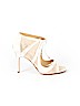 Hitherto 100% Leather Ivory Heels Size 8 - photo 1