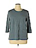 J.jill Blue 3/4 Sleeve Top Size XL - photo 1