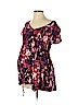 Jessica Simpson Maternity 100% Viscose Burgundy Short Sleeve Top Size M - photo 1
