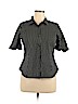 Talbots Black Short Sleeve Button-Down Shirt Size 14 (petite) - photo 1