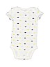 Child of Mine by Carter's 100% Cotton Ivory Short Sleeve Onesie Size 3-6 mo - photo 1