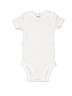 Child of Mine by Carter's 100% Cotton Solid White Short Sleeve Onesie Size 3-6 mo - photo 1