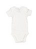 Child of Mine by Carter's 100% Cotton Solid White Short Sleeve Onesie Size 3-6 mo - photo 2