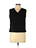 Halston 100% Polyester Black Sleeveless Blouse Size 10 - photo 1