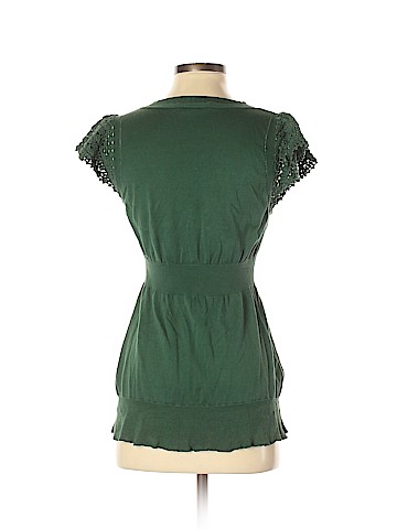 BCBGMAXAZRIA Short Sleeve Silk Top (view 2)