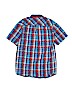 Gap Kids Outlet 100% Cotton Checkered-gingham Blue Short Sleeve Button-Down Shirt Size XX-Large youth - photo 2