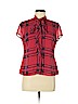 Evan Picone Red Short Sleeve Blouse Size 6 (petite) - photo 1