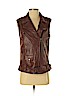 Veda 100% Leather Burgundy Vest Size M - photo 1