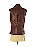 Veda 100% Leather Burgundy Vest Size M - photo 2