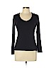 Ann Taylor Black Long Sleeve T-Shirt Size L (petite) - photo 1