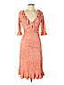 Diane von Furstenberg 100% Silk Orange Casual Dress Size 6 - photo 1