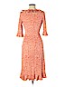 Diane von Furstenberg 100% Silk Orange Casual Dress Size 6 - photo 2