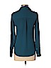 Express 100% Polyester Teal Long Sleeve Button-Down Shirt Size XS - photo 2
