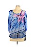 JM Collection 100% Polyester Blue 3/4 Sleeve Blouse Size L (petite) - photo 1