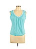 Ann Taylor LOFT Blue Sleeveless Top Size L (petite) - photo 1