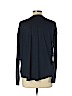 Ann Taylor LOFT 100% Polyester Blue Long Sleeve Blouse Size L - photo 2