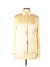 Roberto Cavalli 100% Silk Ivory Long Sleeve Silk Top Size L - photo 1
