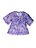 Justice Solid Purple Short Sleeve Blouse Size 10 - photo 2