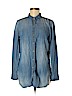Cloth & Stone 100% Tencel Blue Long Sleeve Button-Down Shirt Size S - photo 1