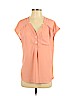 New York & Company 100% Polyester Pink Short Sleeve Blouse Size S - photo 1