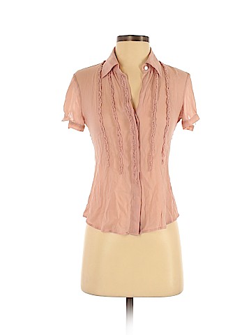 Theory Short Sleeve Silk Top (view 1)