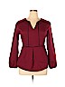 Assorted Brands 100% Polyester Burgundy Long Sleeve Blouse Size XL - photo 1