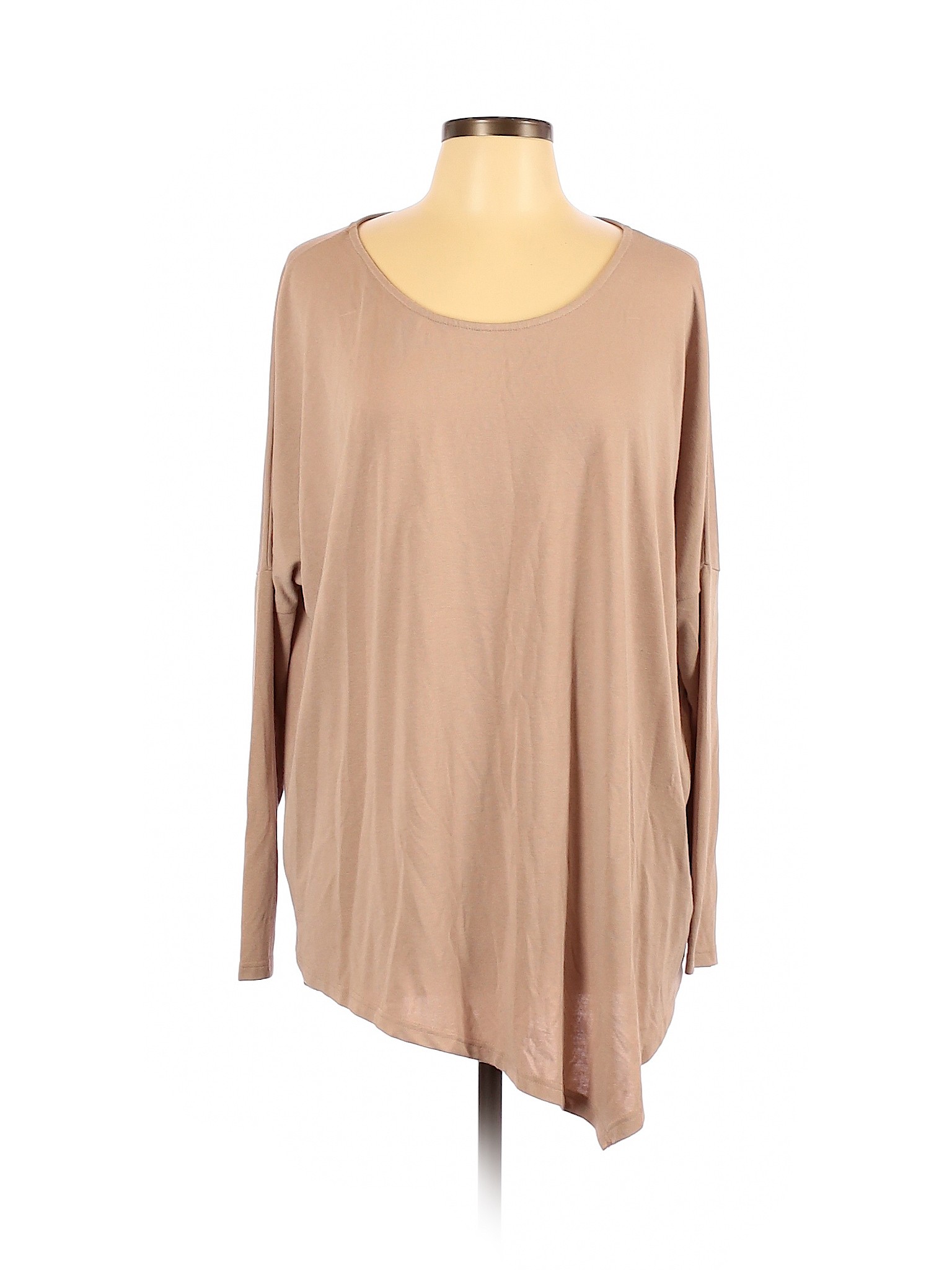 Umgee Solid Tan Pink Long Sleeve Top Size M - 82% off | thredUP