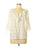 Skies Are Blue Ivory 3/4 Sleeve Blouse Size M - photo 1