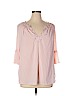 T Tahari 100% Polyester Pink 3/4 Sleeve Blouse Size XL - photo 1