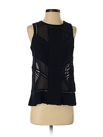 Intermix Sleeveless Silk Top (view 1)