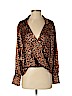Likely Brown Long Sleeve Blouse Size S - photo 1