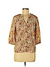 Monteau Orange 3/4 Sleeve Blouse Size M - photo 1