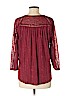 Lucky Brand Burgundy 3/4 Sleeve Blouse Size M - photo 2